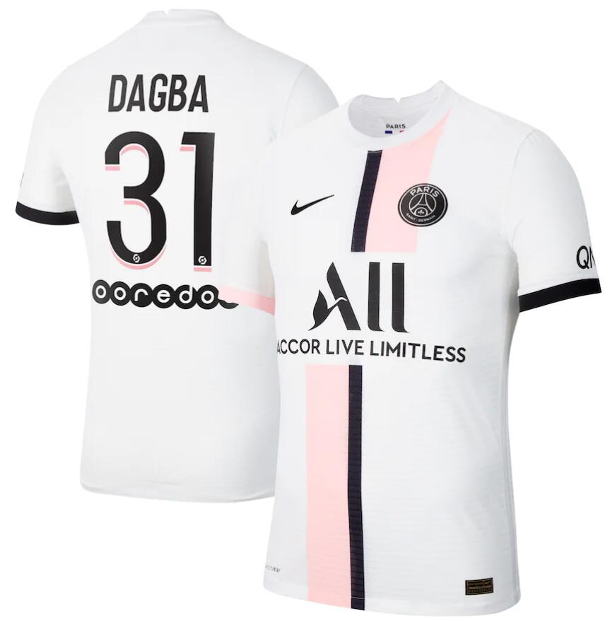 2021/22 Maillot PSG Extérieur Away Kit Soccer Jersey with Dagba 31 printing